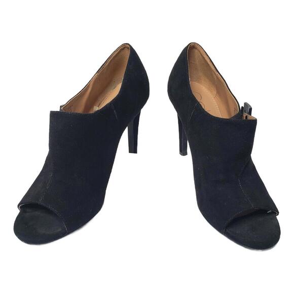 Calvin Klein Women's Sz 7.5 Faux Suede Peep Toe Stiletto Pump - Picture 2 of 9